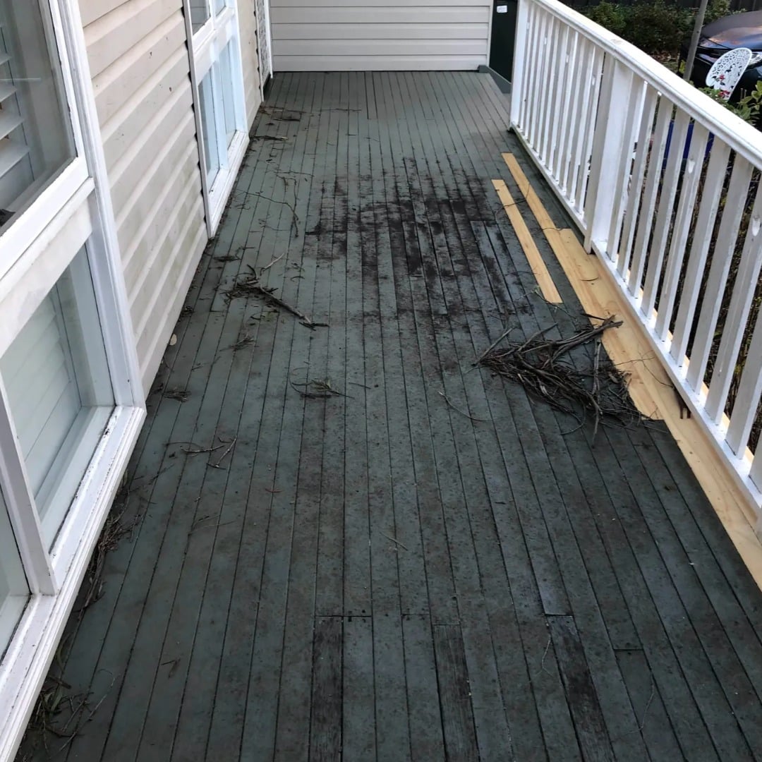 timber deck repair before blue mountains painting