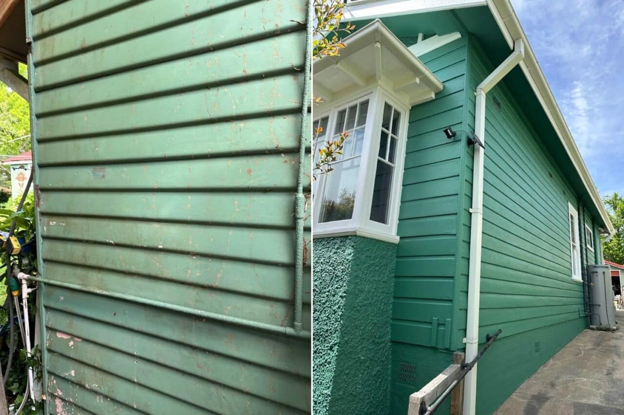 exterior painting before and after