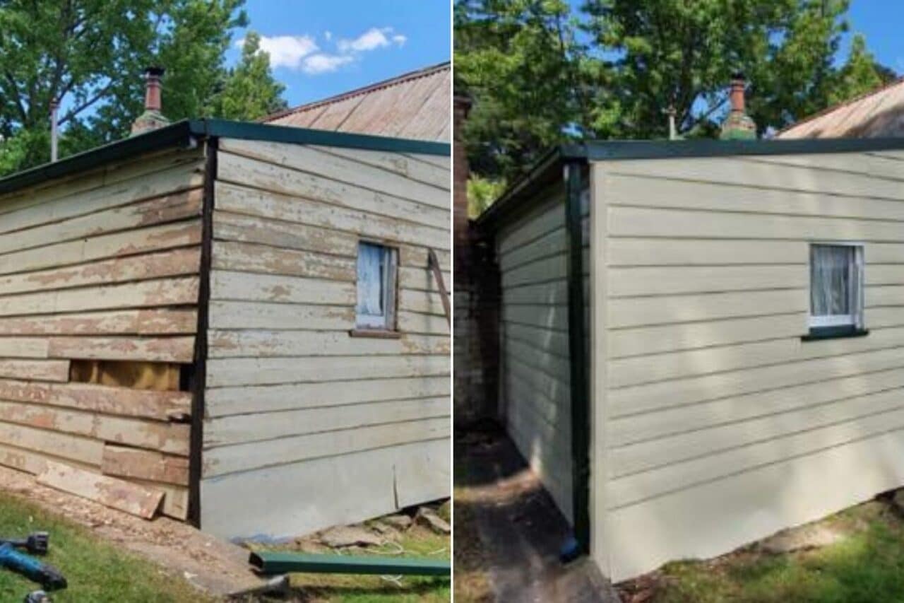 exterior painting blue mountains
