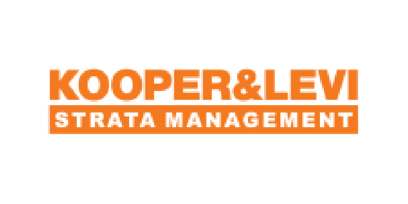 Kooper & Levi strata management logo in orange